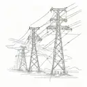power lines tattoo design idea