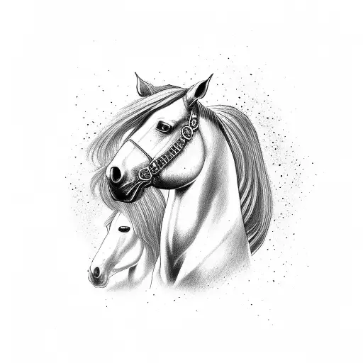 two horses ashwin kumars tattoo design idea