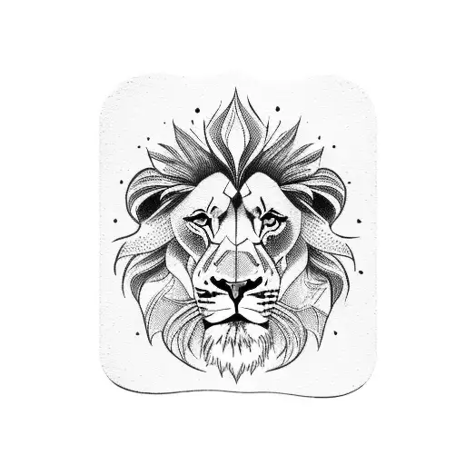 A lion wearing a soccer jersey and holding a deck of cards tattoo design idea