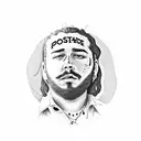 post Malone  tattoo design idea