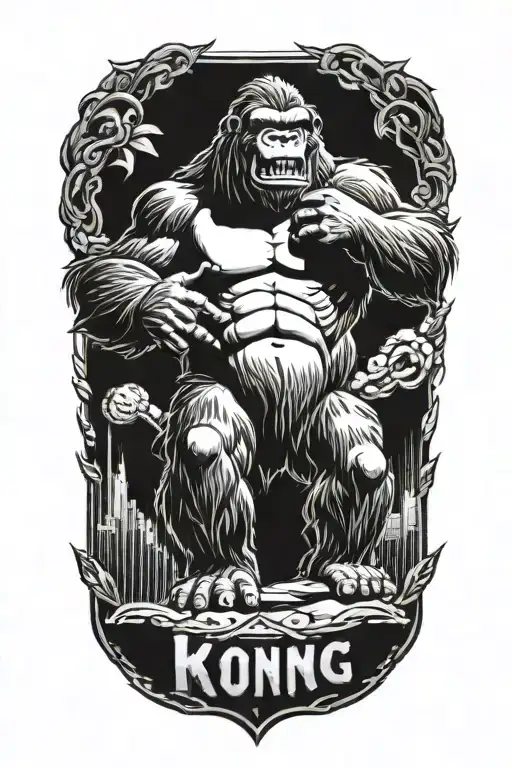 king kong tattoo design idea