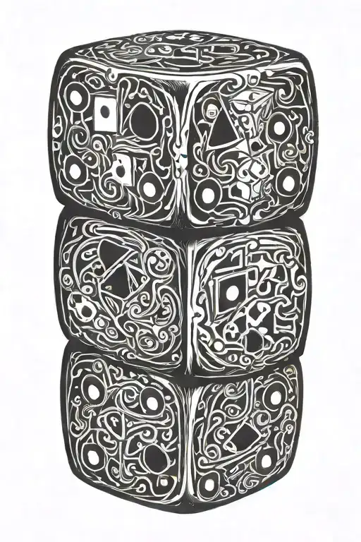 dice symbolizing the gamble tattoo design idea