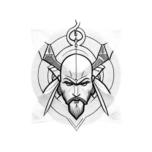 napkin with sketch of the god atlas on it tattoo design idea