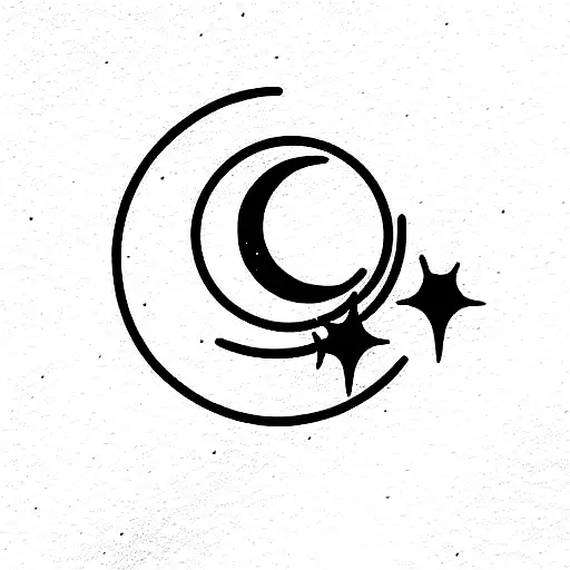 Moon tattoo design idea
