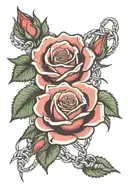 rose with barbed wire tattoo design idea
