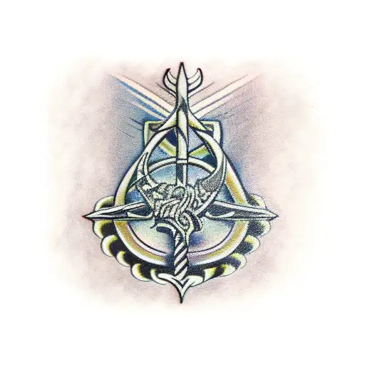 Poseidons Trident tattoo design idea