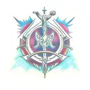Poseidons Trident tattoo design idea