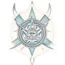 Poseidons Trident tattoo design idea