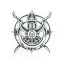 Poseidons Trident tattoo design idea