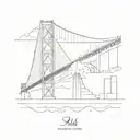San francisco bridge spanning across tattoo design idea