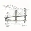 San francisco bridge spanning across tattoo design idea