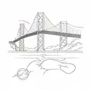 San francisco bridge spanning across tattoo design idea