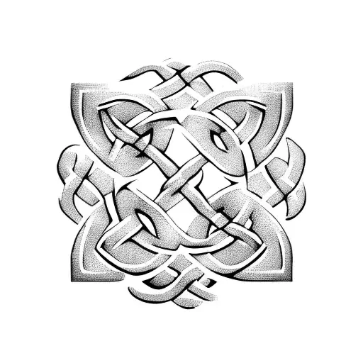 Celtic Knot and Polynesian  tattoo design idea