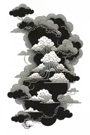Japanese cloud  tattoo design idea