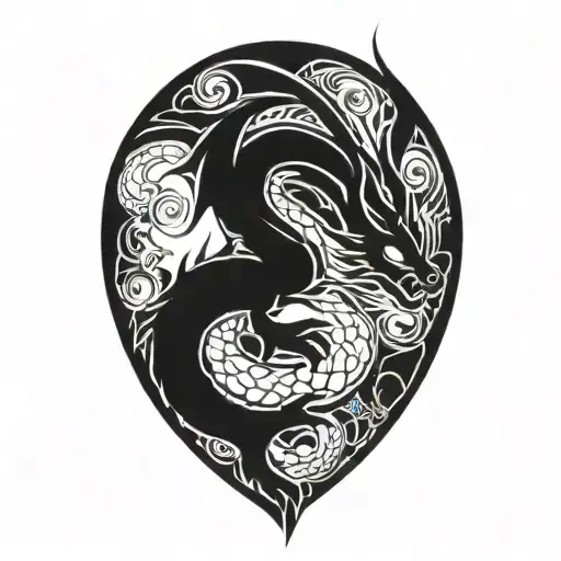 Western Dragon tattoo design idea