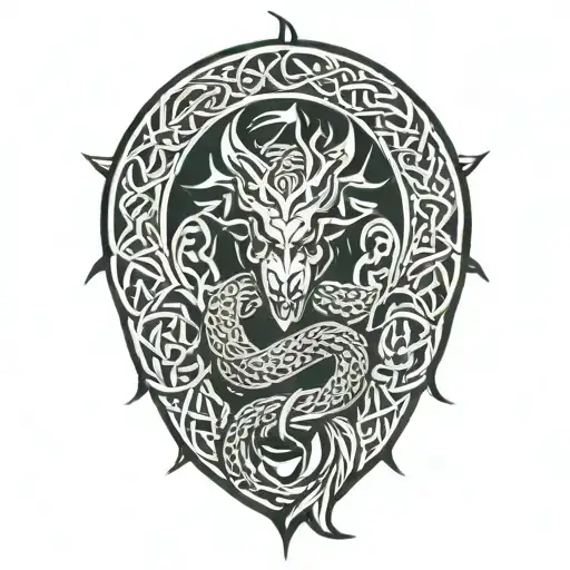 Celtic Dragon tattoo design idea