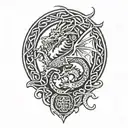 Celtic Dragon tattoo design idea