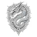 Celtic Dragon tattoo design idea