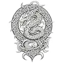 Celtic Dragon tattoo design idea