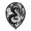 Western Dragon tattoo design idea