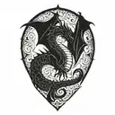 Western Dragon tattoo design idea
