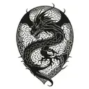 Western Dragon tattoo design idea