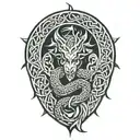 Celtic Dragon tattoo design idea