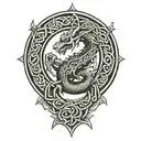 Celtic Dragon tattoo design idea