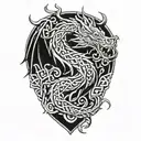 Celtic Dragon tattoo design idea