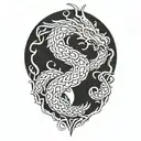 Celtic Dragon tattoo design idea