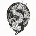 Celtic Dragon tattoo design idea