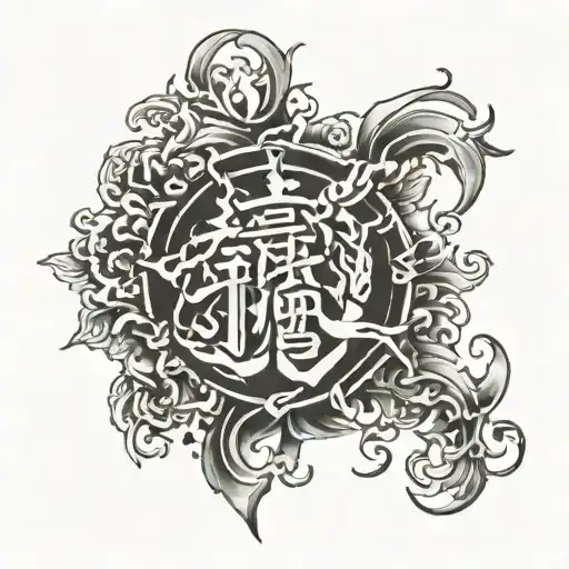 Chinese words Dona Nobis Pacem tattoo design idea