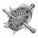 ice hockey puck, roulette wheel tattoo design idea