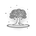 Money tree growing out of a candlestick chart tattoo design idea