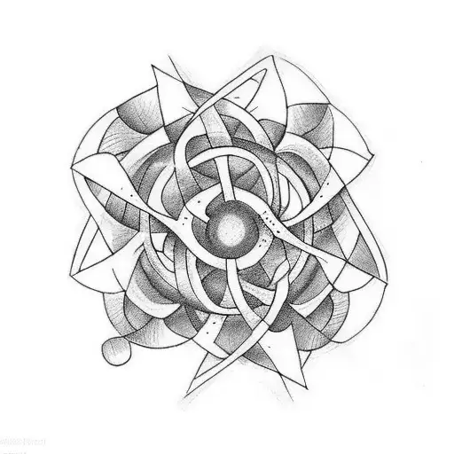 fibonacci sequence with cross in the middle  tattoo design idea