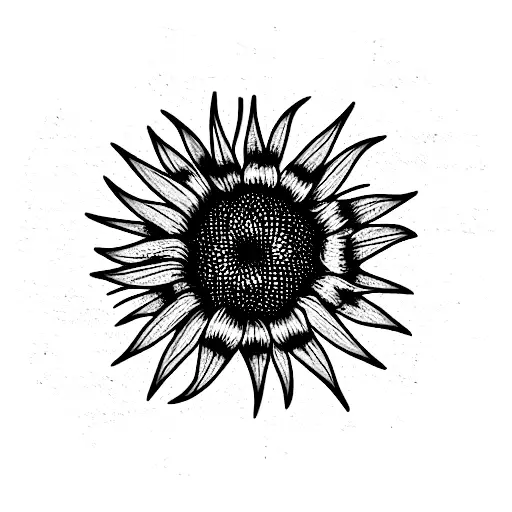 wheat sunflower  tattoo design idea