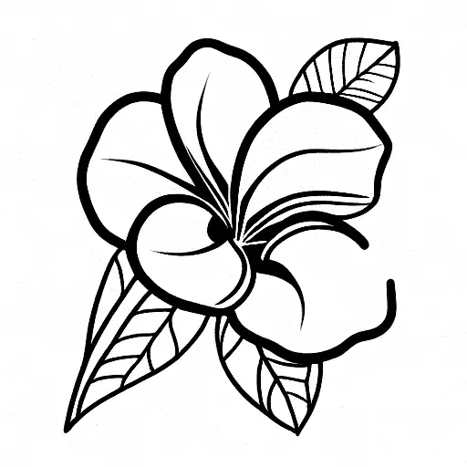 Plumeria ivy on shoulder  tattoo design idea