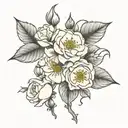 Cherokee roses tattoo design idea