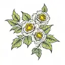 Cherokee roses tattoo design idea