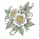 Cherokee roses tattoo design idea