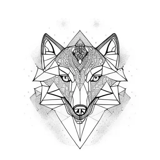 dangerous wolf  tattoo design idea