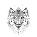 dangerous wolf  tattoo design idea