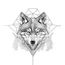 dangerous wolf  tattoo design idea