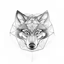 dangerous wolf  tattoo design idea