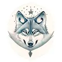 dangerous wolf  tattoo design idea