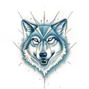 dangerous wolf  tattoo design idea