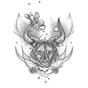 Tattoo idea including the following: boxing, Africa violets, canasta playing cards and fishing  tattoo design idea