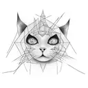 single line illustration  on thigh for men tattoo design idea