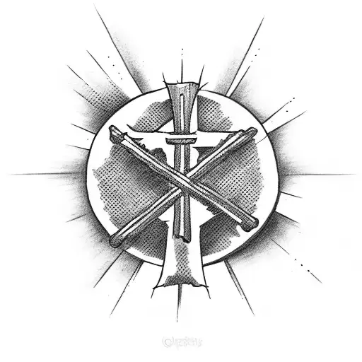 Upside down cross, unholy, Jesus playing rock song guitar  tattoo design idea