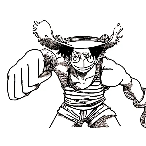 one piece luffy tattoo design idea